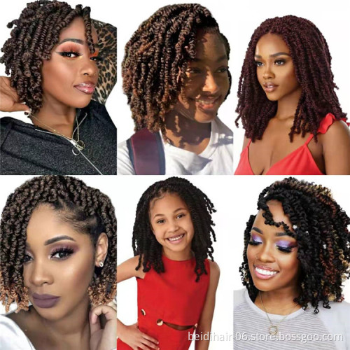 Wholesale Short Bomb Twist Crochet Hair Spring Twist Hair Pre-twisted Passion Twist Crochet Braids